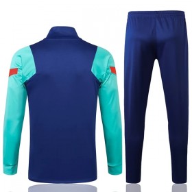 FC Barcelona Chaqueta De Entrenamiento Trajes 2021/22 Verde Azul - Hombre